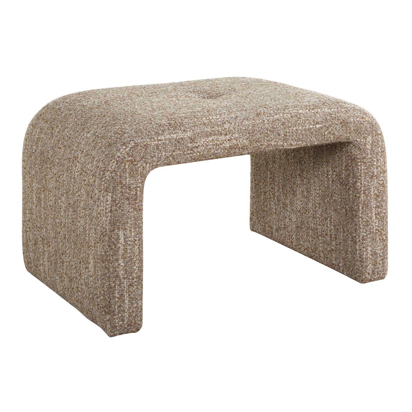 Leora - Upholstered Modern Small Bench - Brown