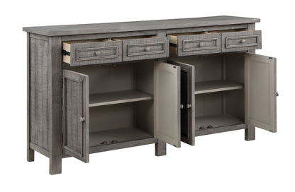 Keystone - Four Door Credenza - Gray