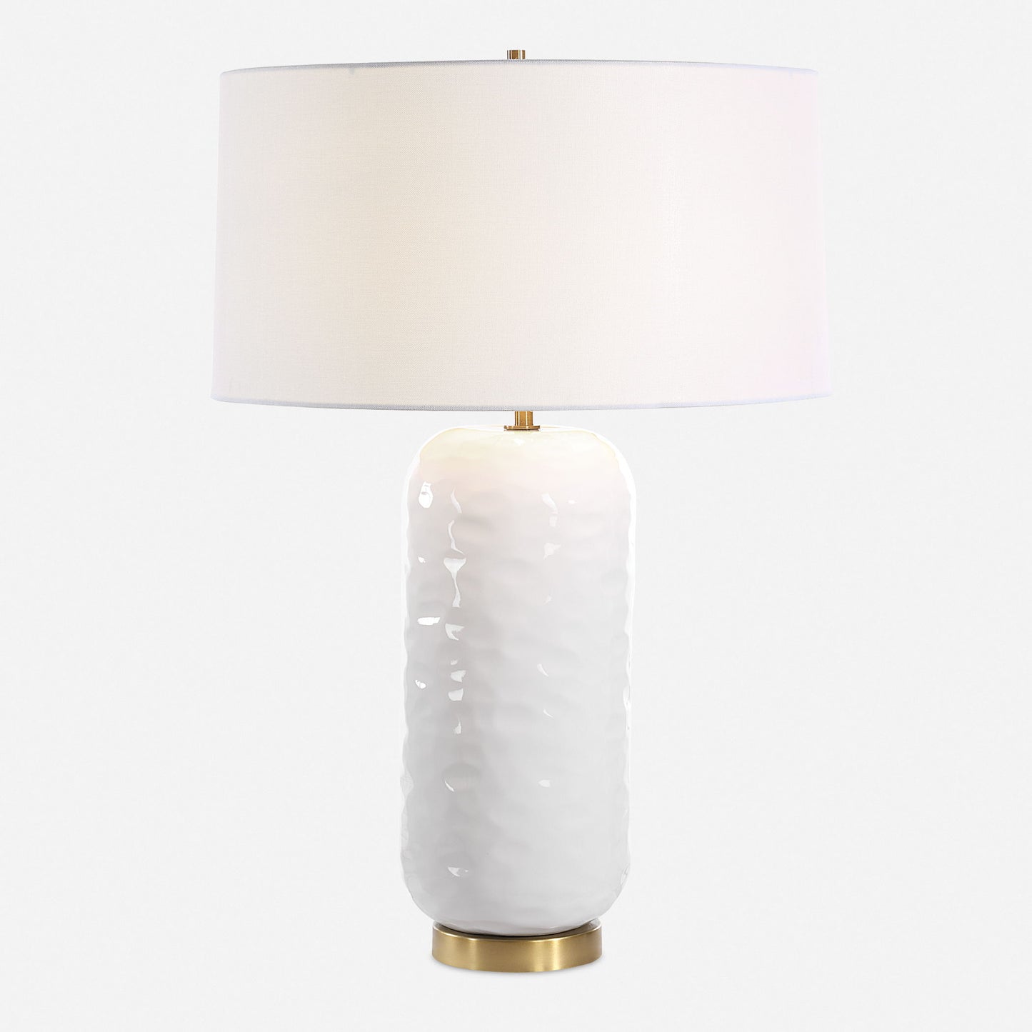 Iona - White Glaze Table Lamp - White