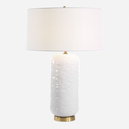 Iona - White Glaze Table Lamp - White