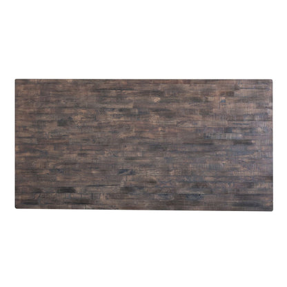 Farmhouse - Fixed Top Trestle Table - Two Tone White / Wood Tone