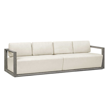 Remsen - Outdoor Sofa - White / Brown