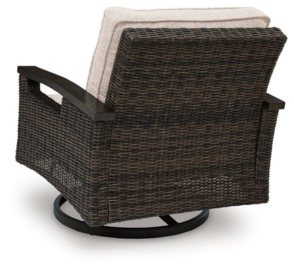 Monterey Point - Swivel Lounge Chair (Set of 2) - Dark Brown