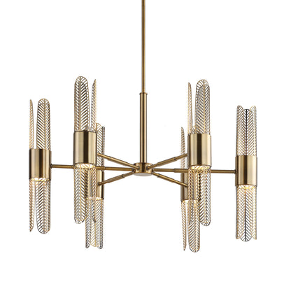 Cret - 12 Light Brass Chandelier - Bronze