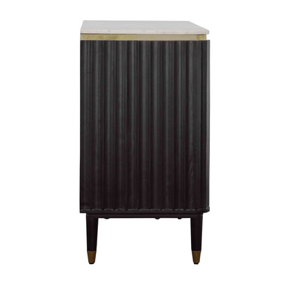 Carlyle - Two Door Bar Cabinet - Black / Gold