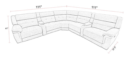 Richland - Modular Power Reclining Sectional With Power Adjustable Headrests