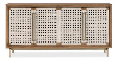 Commerce And Market - Savana Woven Front Credenza - Medium Wood