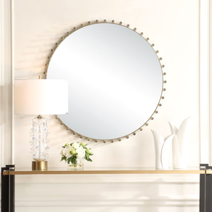 Avelyne - Round Mirror - Gold