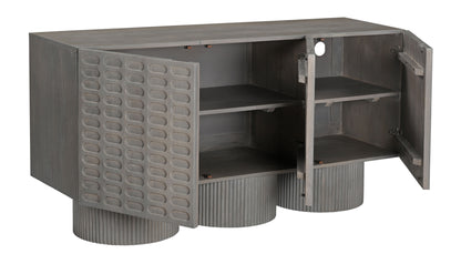 Telesto - Three Door Credenza - Gray