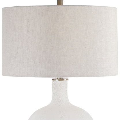 Whiteout - Mottled Glass Table Lamp - White