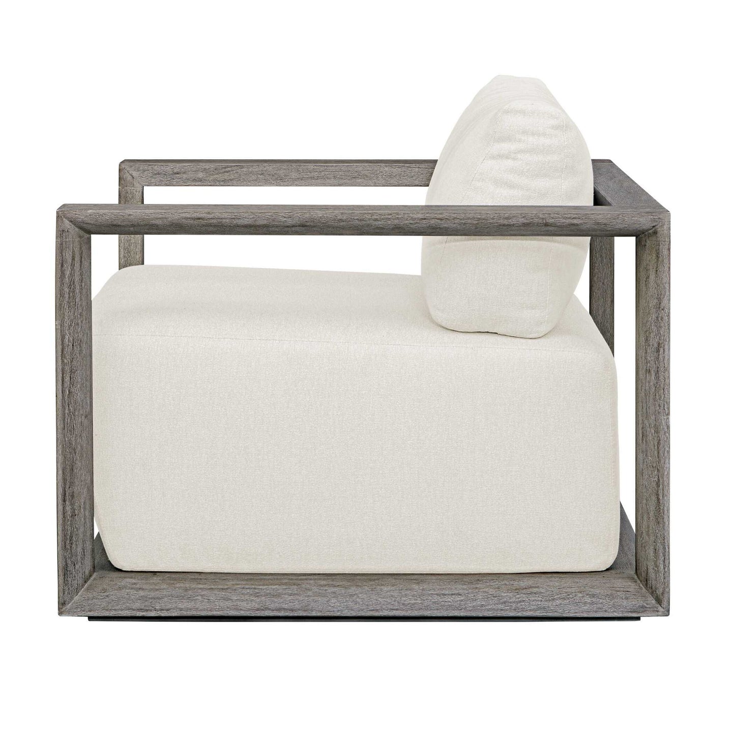 Remsen - Outdoor Lounge Chair - Dark Gray / White
