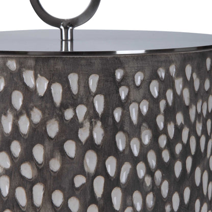 Cyprien - Ceramic Containers (Set of 2) - Pearl Silver