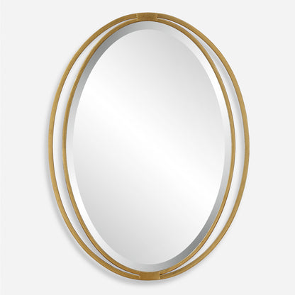 Rhodes - Gold Oval Mirror