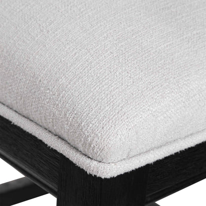 Idris - Modern Wood Counter Stool - Black & White