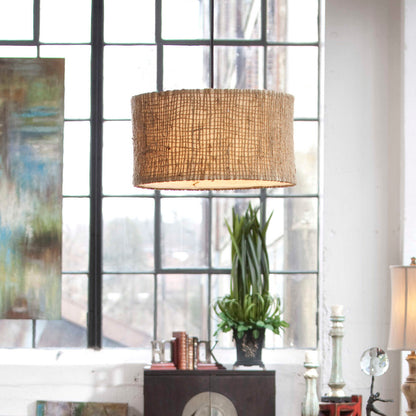 Burleson - 3 Light Drum Pendant - Beige