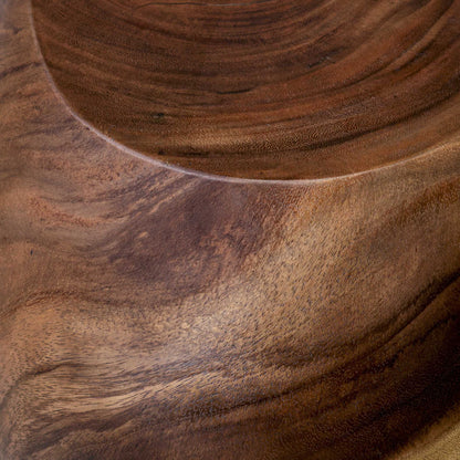 Lomas - Solid Wood Accent Stool - Dark Brown