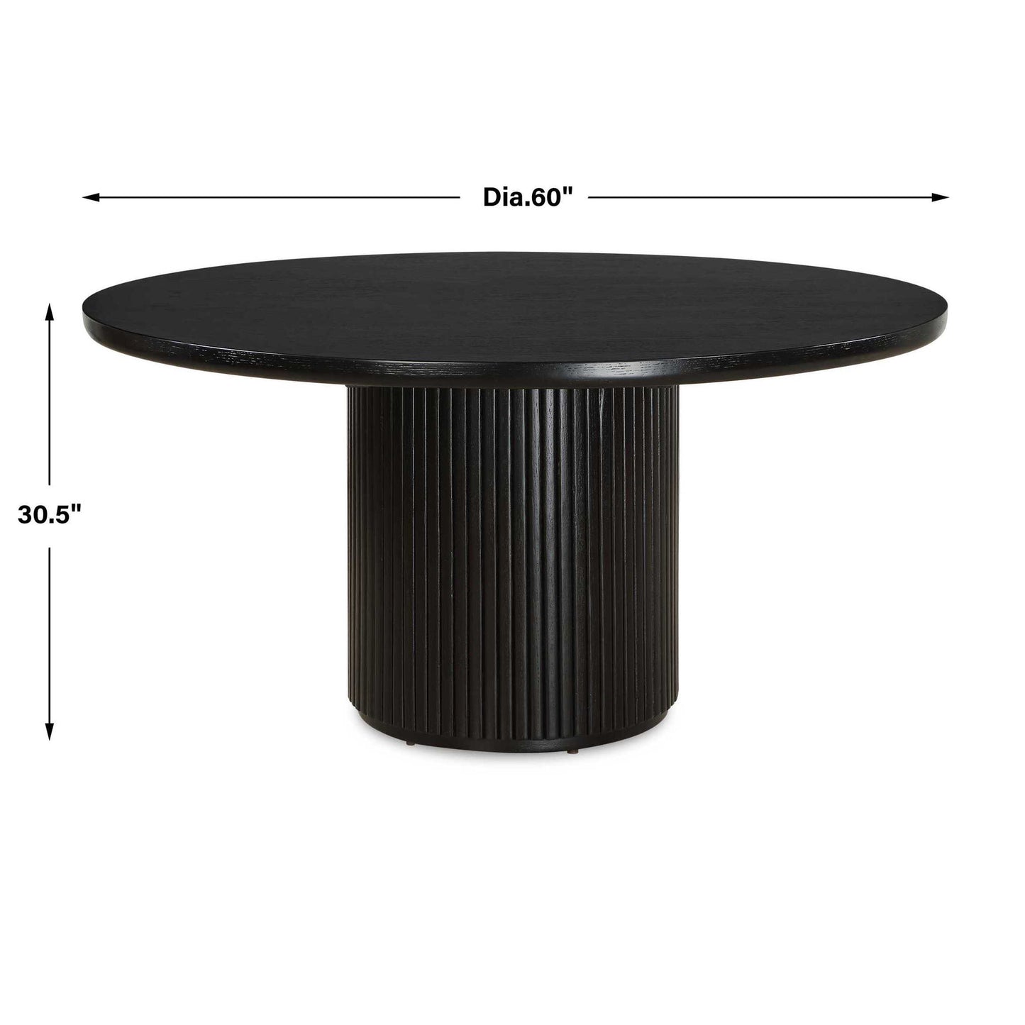 Hersch - Round Dining Table - Black