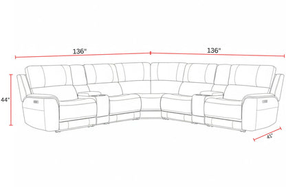 Easton - Power Reclining Sectional With Power Adjustable Headrests