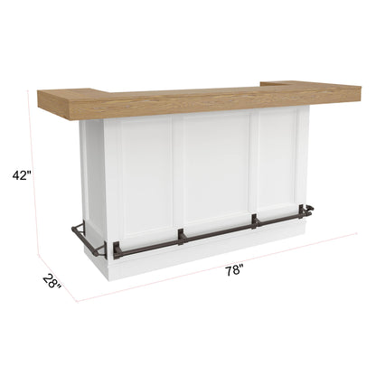 Americana Modern Dining - Bar With Quartz Insert - Cotton