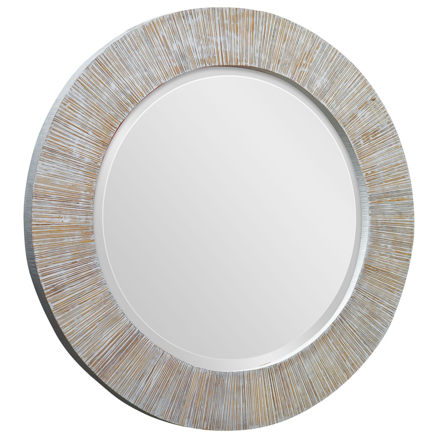 Repose - Round Mirror - Whitewash