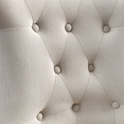 Arlette - Tufted Wing Chair - White