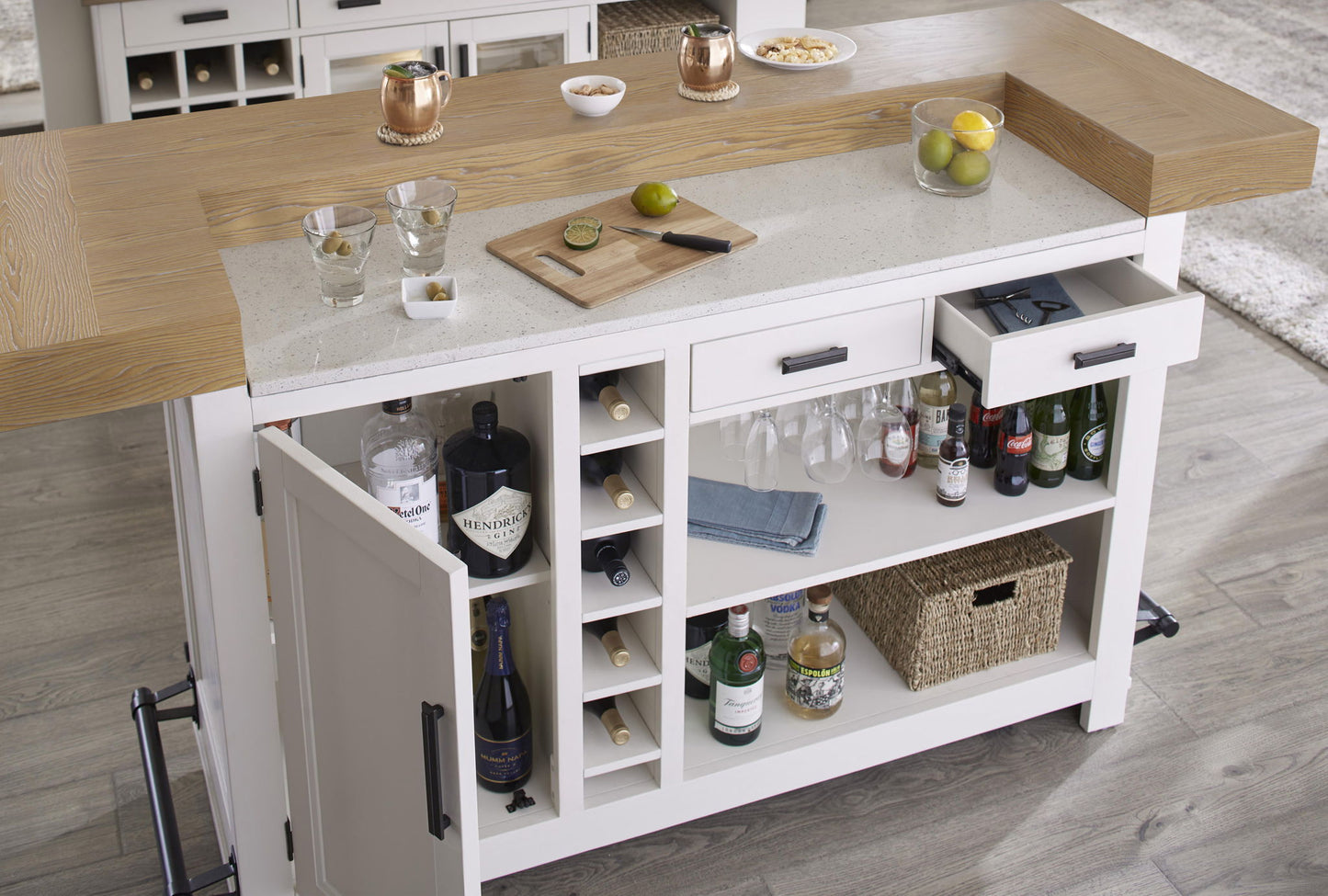 Americana Modern Dining - Bar With Quartz Insert - Cotton