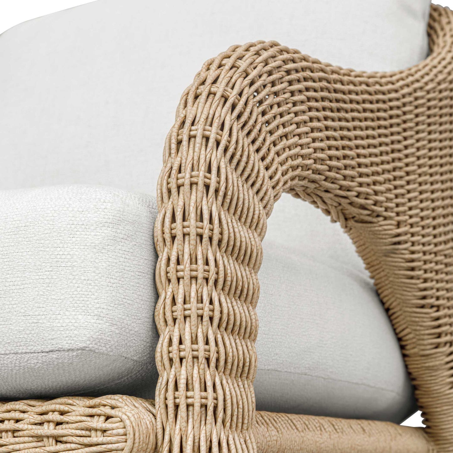 Kavali - Outdoor Wicker Lounge Chair - Woodtone