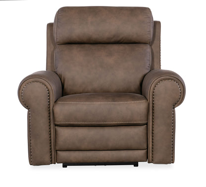 SS - Duncan Power Recliner With Power Headrest & Lumbar - Dark Brown