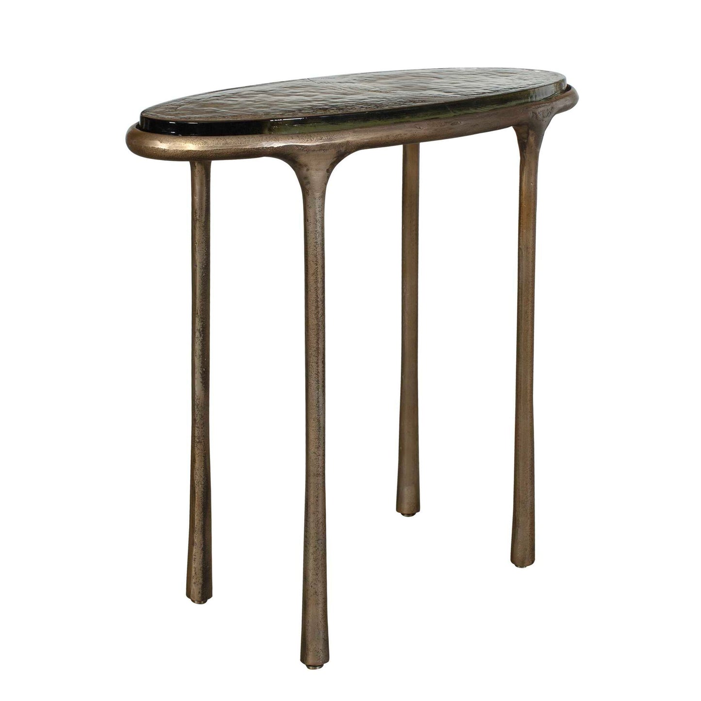 Ata - Oval Accent Table - Brass