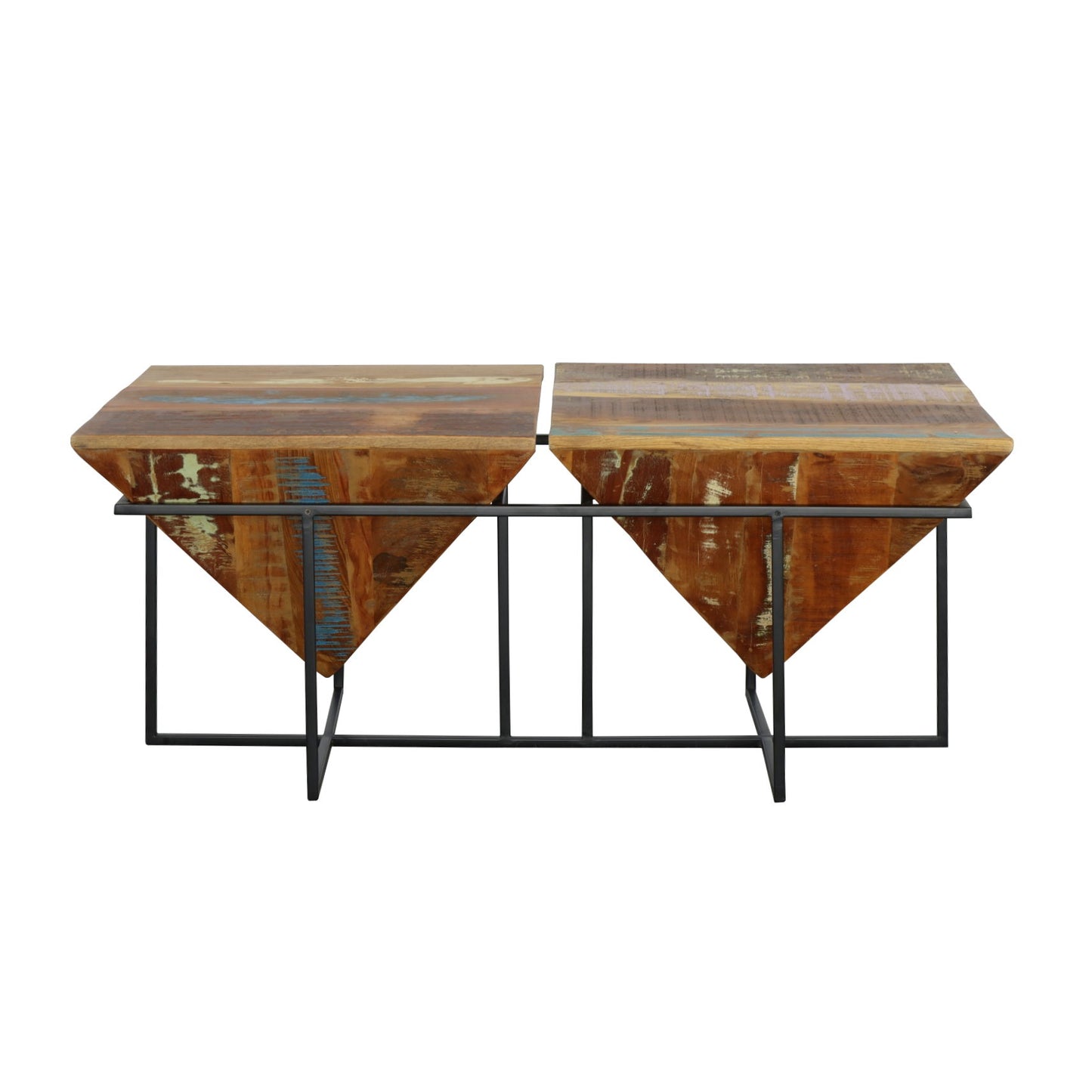 Vintage Peaks II - Rectangular Pyramid Cocktail Table - Trippton Multi