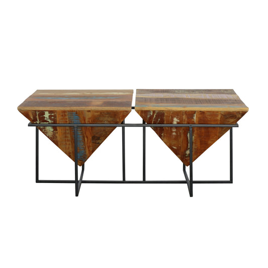 Vintage Peaks II - Rectangular Pyramid Cocktail Table - Trippton Multi