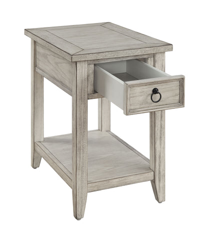 Summerville - One Drawer Chairside Table - Garret Burnished Cream