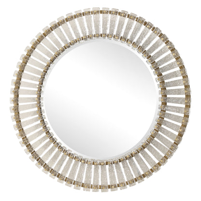 Denali - Textured Glass Round Mirror