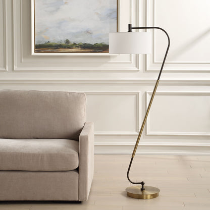 Irwin - Floor Lamp - Curved Brass