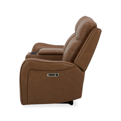Haywood - Power Reclining Console Loveseat - Butternut