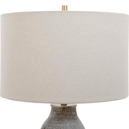 Monacan - Textured Table Lamp - Gray