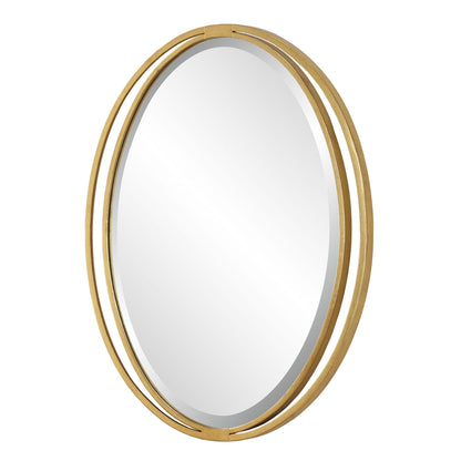 Rhodes - Gold Oval Mirror