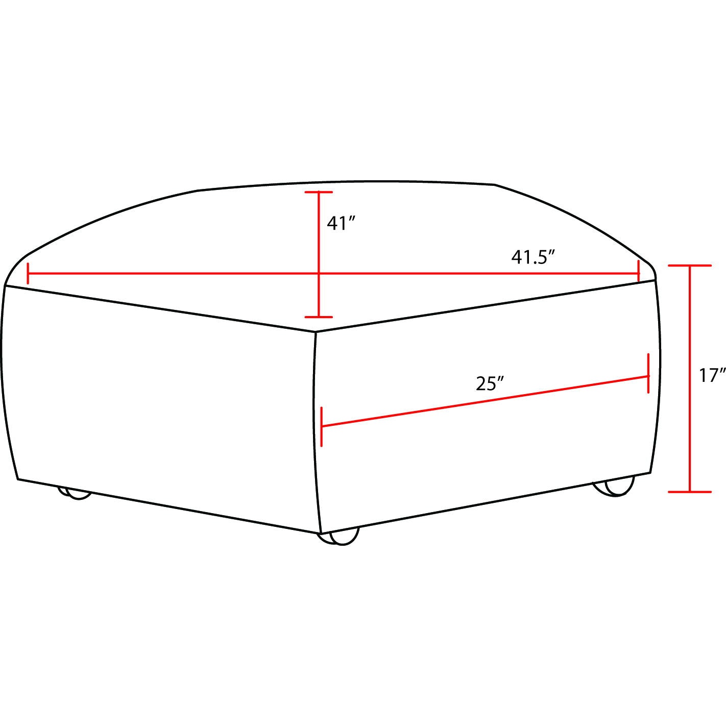 Playful - Ottoman With Casters - Canes Cobblestone