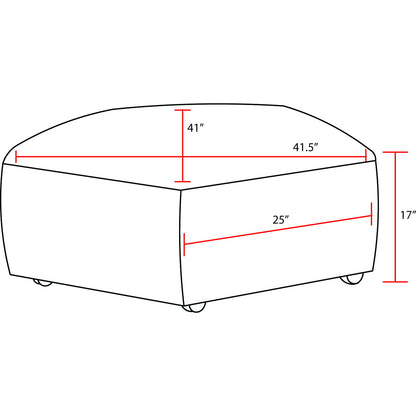 Playful - Ottoman With Casters - Canes Cobblestone