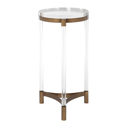 Pereira - Round Acrylic Accent Table - Bronze