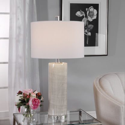 Zesiro - Modern Table Lamp - Pearl Silver