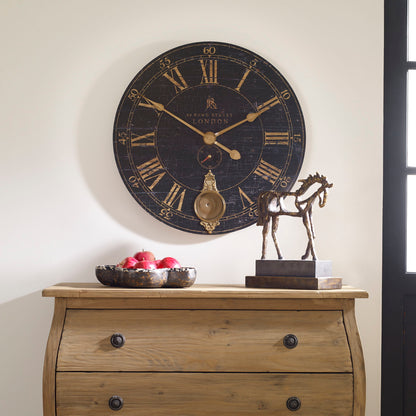 Bond Street - 30" Wall Clock - Black