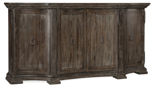 Traditions - 1-Drawers 3-Shelves Buffet - Dark Brown