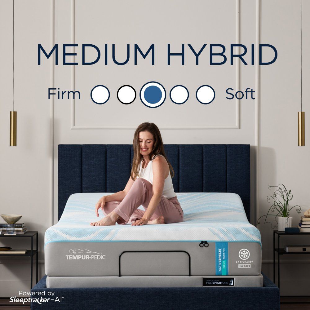 Tempur-Breeze - Tempur-ActiveBreeze Medium Hybrid Mattress