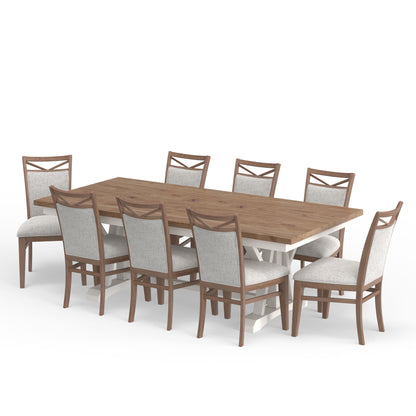 Americana Modern Dining - Trestle Extendable Dining Table - Cotton