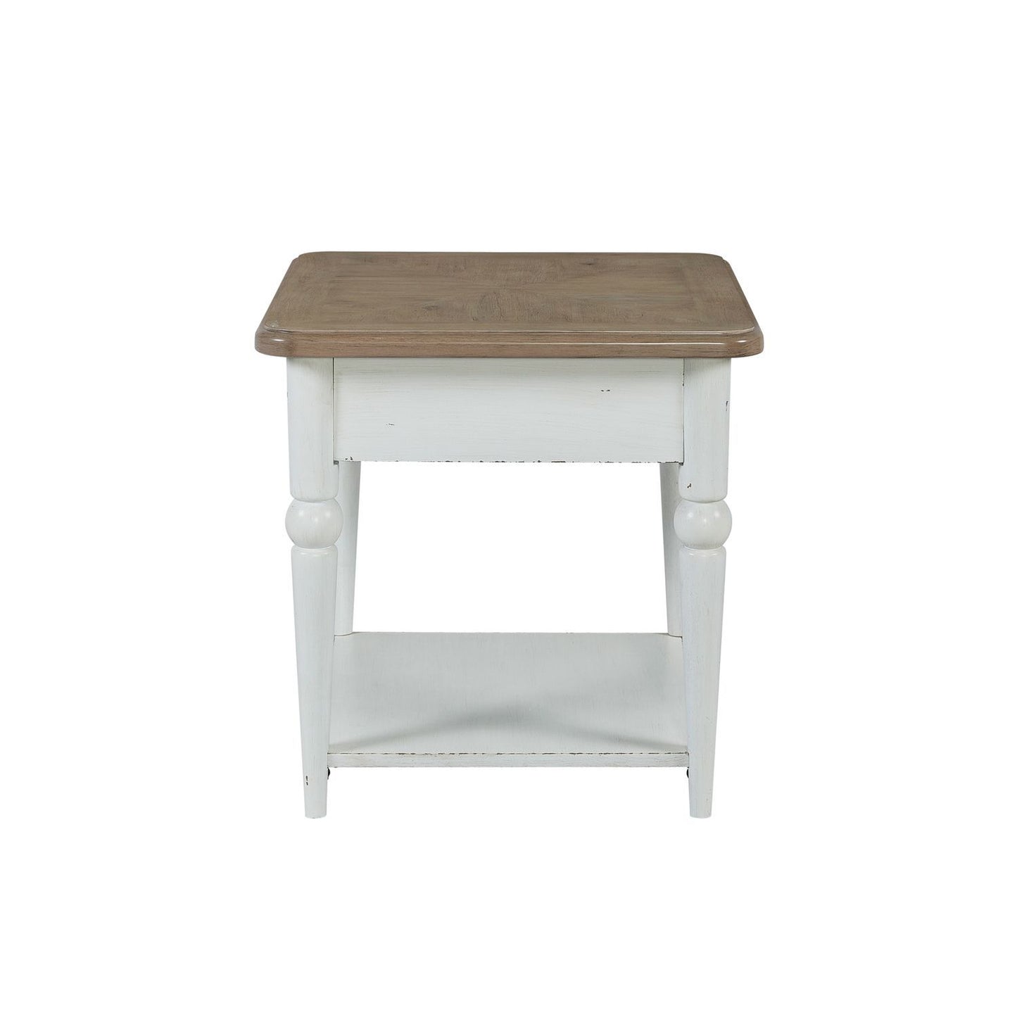 Turnberry Park - Rectangular End Table - Washed White