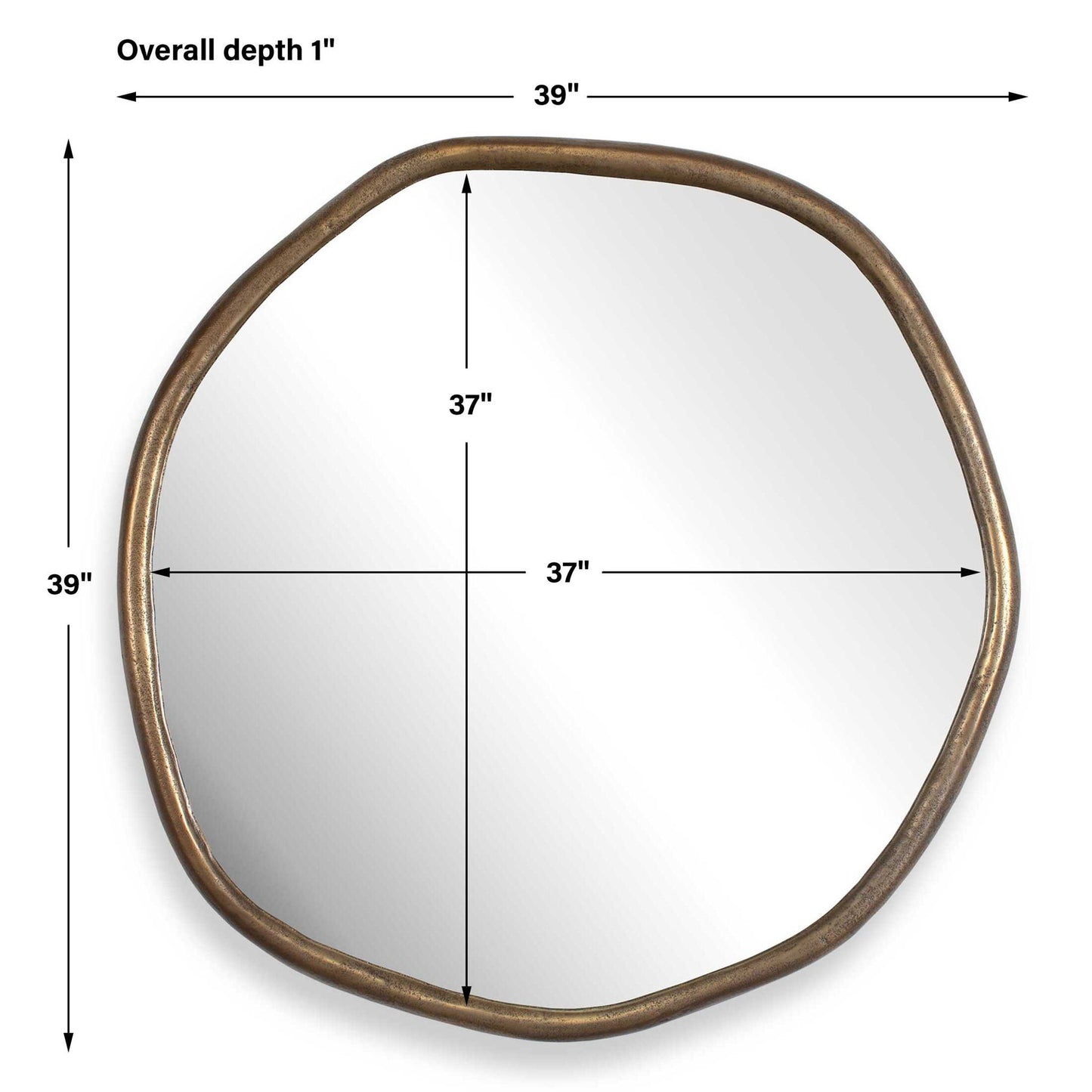 Ambrose - Indoor-Outdoor Round Mirror - Brass / Gold