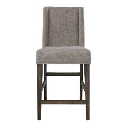 Double Bridge - Upholstered Counter Chair - Dark Brown