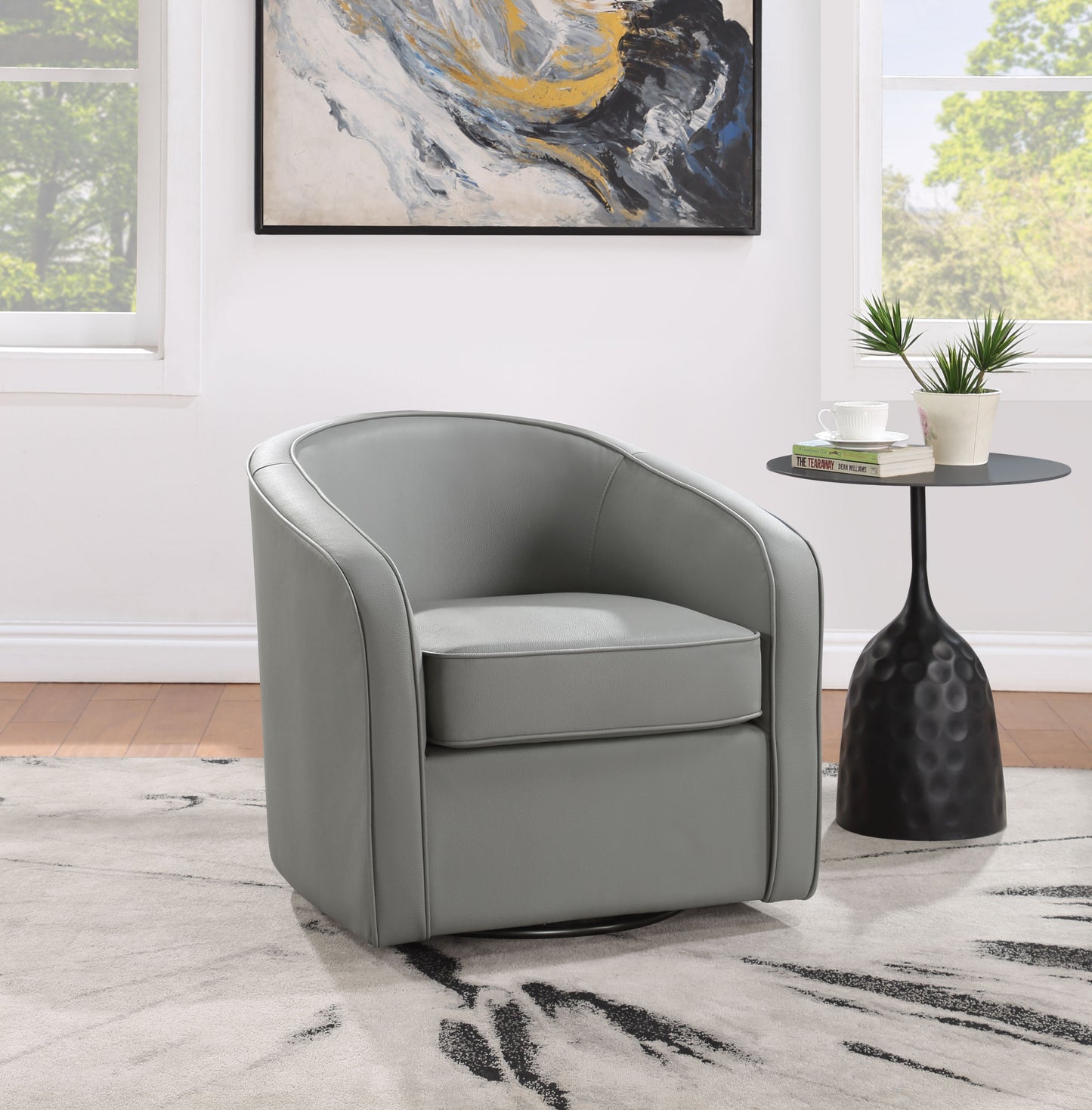 Amherst - Swivel Accent Chair - Gray