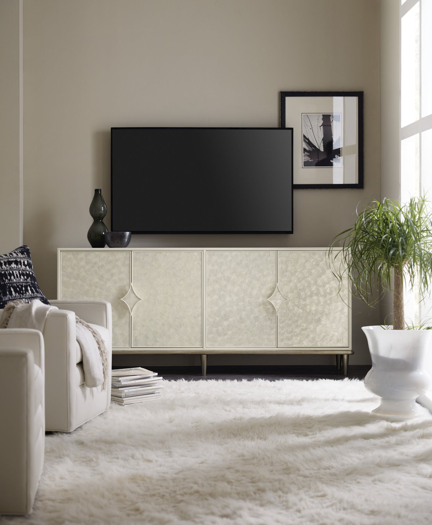 Entertainment Console - Beige